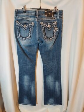 Miss Me Y2K Bedazzled Flap Pocket Bootcut Jeans Size 30